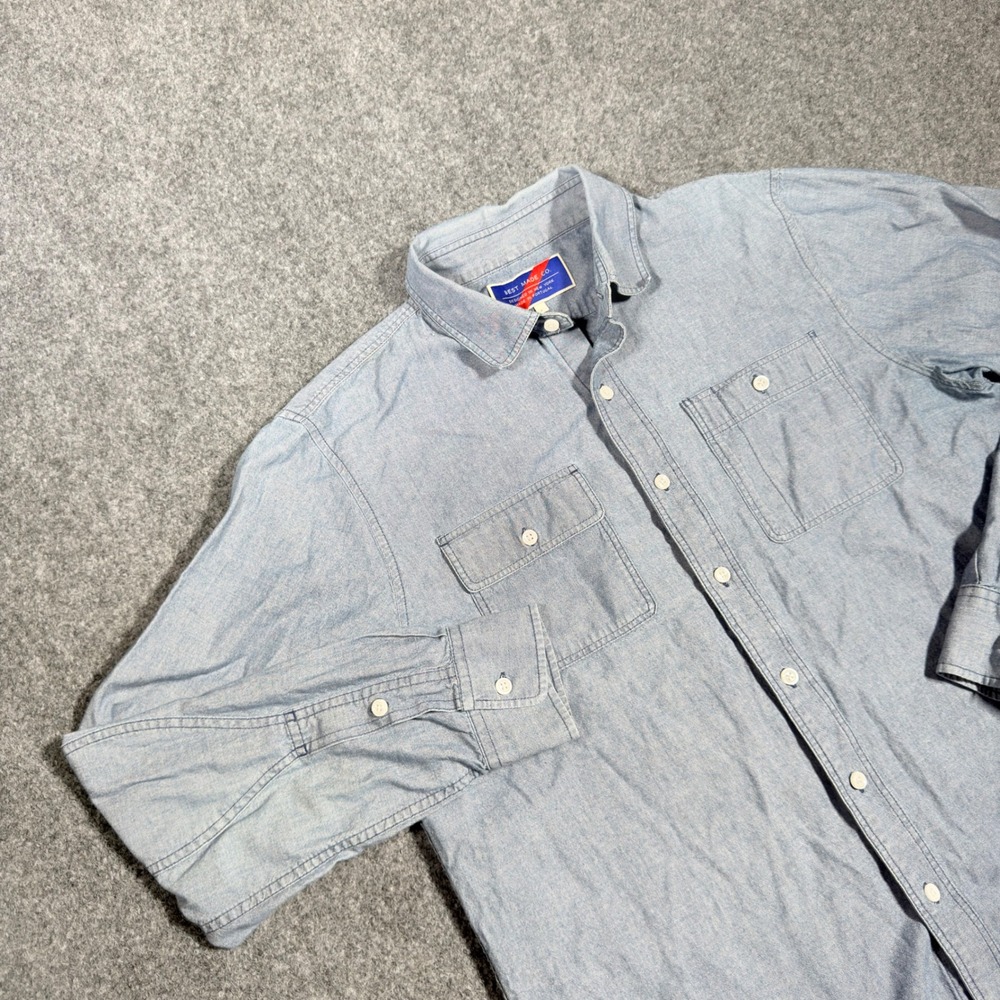 Best Made Co. Chambray Work Shirt Mens Large Blue